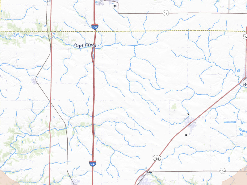 Radar-estimated hail-size map of the storm over Oneida, IL on May 4, 2026