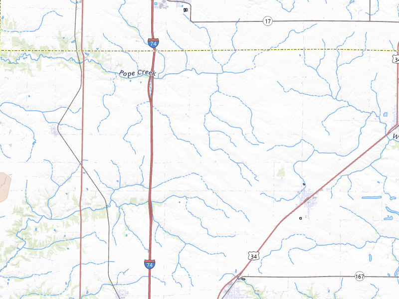 Radar-estimated hail-size map of the storm over Oneida, IL on Jul 3, 2026