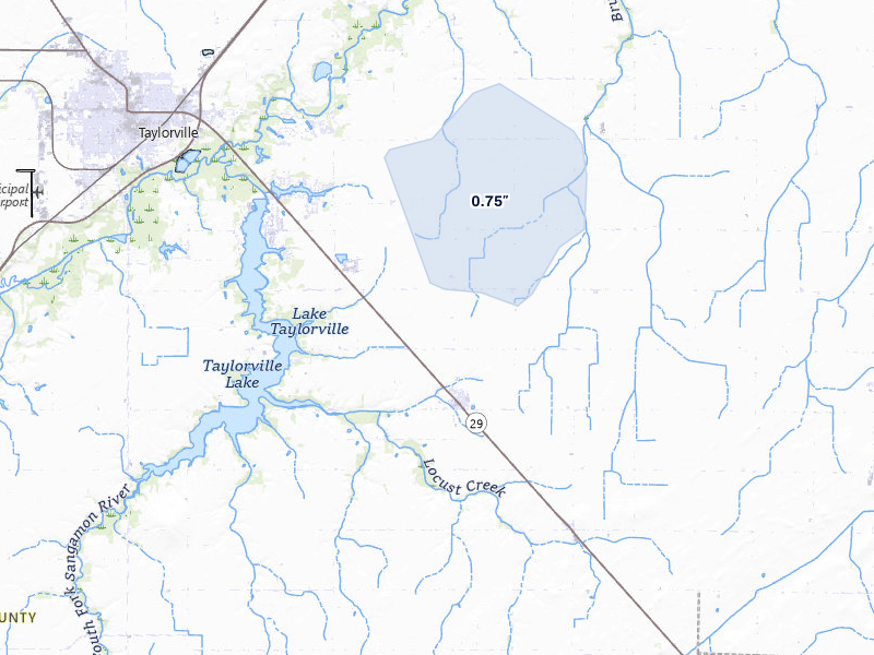 NEXRAD radar-signature map of the hail storm over Owaneco, IL on Mar 31, 2026