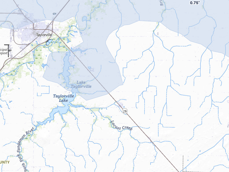 NEXRAD radar-signature map of the hail storm over Owaneco, IL on May 4, 2026