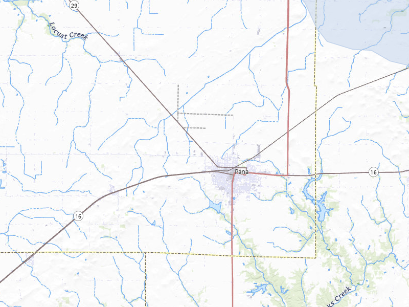 NEXRAD radar-signature map of the hail storm over Pana, IL on May 3, 2026