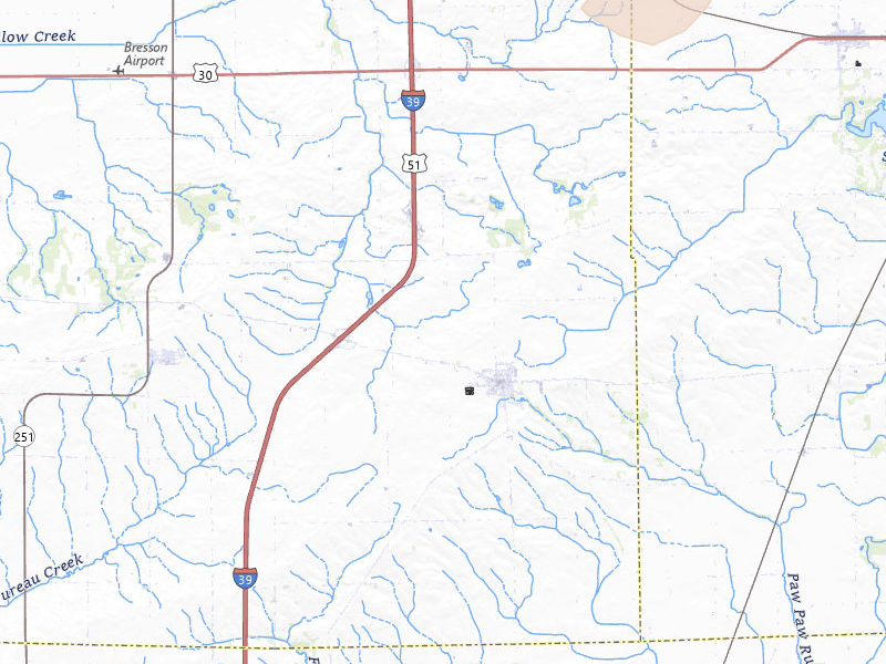 Radar-estimated hail-size map of the storm over Paw Paw, IL on Jul 3, 2026