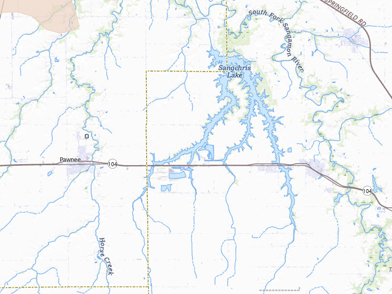Radar-estimated hail-size map of the storm over Pawnee, IL on Apr 27, 2026