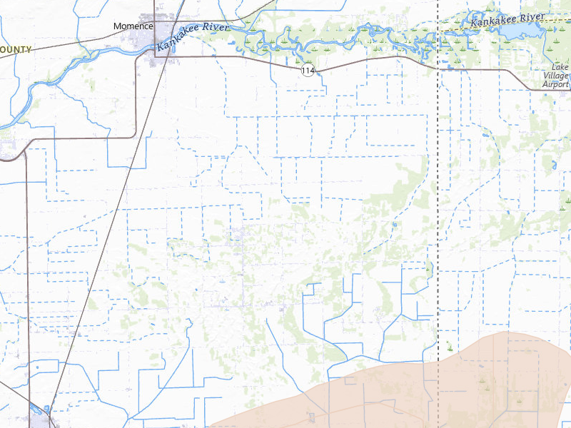 Radar-estimated hail-size map of the storm over Pembroke Township, IL on Apr 13, 2026
