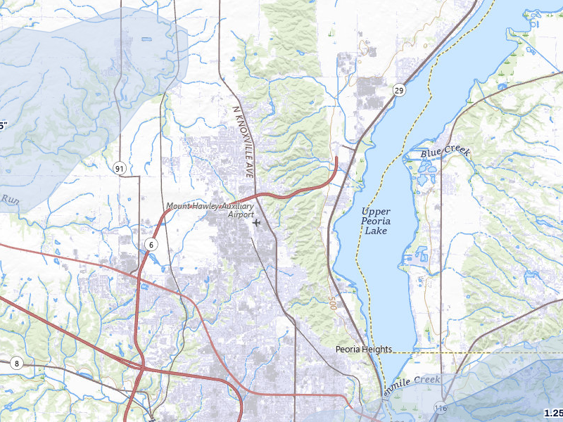 NEXRAD radar-signature map of the hail storm over Peoria, IL on Mar 31, 2026