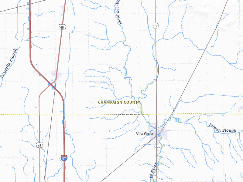 Radar-estimated hail-size map of the storm over Pesotum, IL on Apr 27, 2026