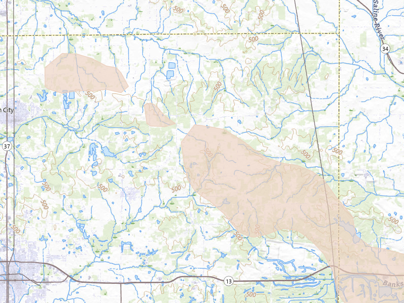 Radar-estimated hail-size map of the storm over Pittsburg, IL on Jul 10, 2026