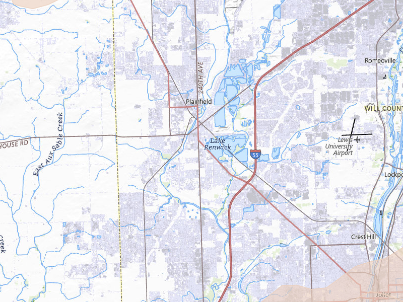 Radar-estimated hail-size map of the storm over Plainfield, IL on Jul 3, 2026