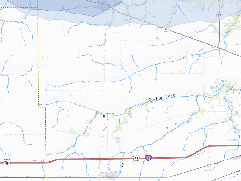 NEXRAD radar-signature map of the hail storm over Pleasant Plains, IL on Mar 3, 2026