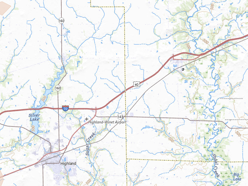 Radar-estimated hail-size map of the storm over Pocahontas, IL on Apr 26, 2026