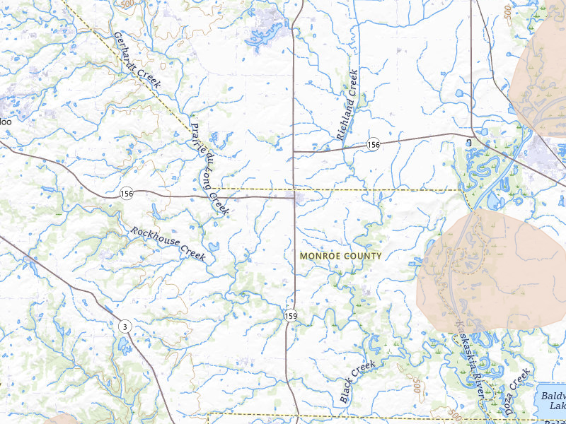 Radar-estimated hail-size map of the storm over Red Bud, IL on May 31, 2026