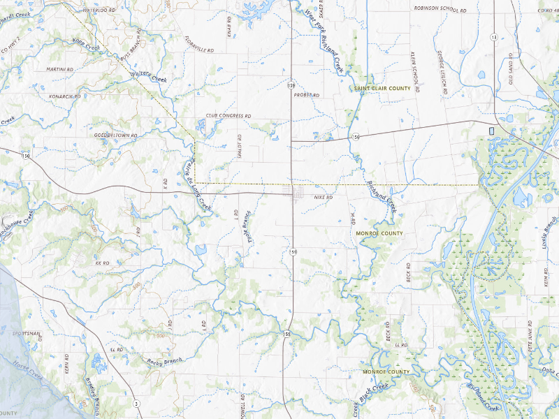 NEXRAD radar-signature map of the hail storm over Red Bud, IL on Aug 16, 2026
