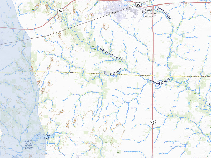 NEXRAD radar-signature map of the hail storm over Rinard, IL on Jul 26, 2026