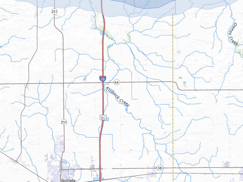 NEXRAD radar-signature map of the hail storm over Rochelle, IL on Mar 30, 2026