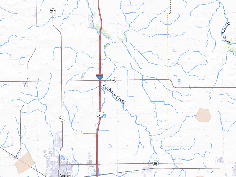 Radar-estimated hail-size map of the storm over Rochelle, IL on Apr 14, 2026