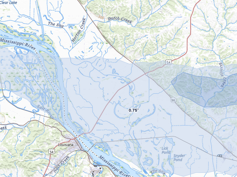 NEXRAD radar-signature map of the hail storm over Rockport, IL on May 4, 2026