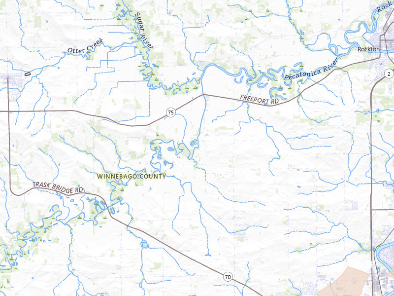 Radar-estimated hail-size map of the storm over Rockton, IL on Mar 30, 2026