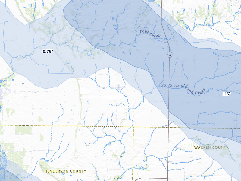 NEXRAD radar-signature map of the hail storm over Seaton, IL on May 4, 2026