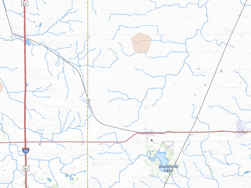 Radar-estimated hail-size map of the storm over Shabbona, IL