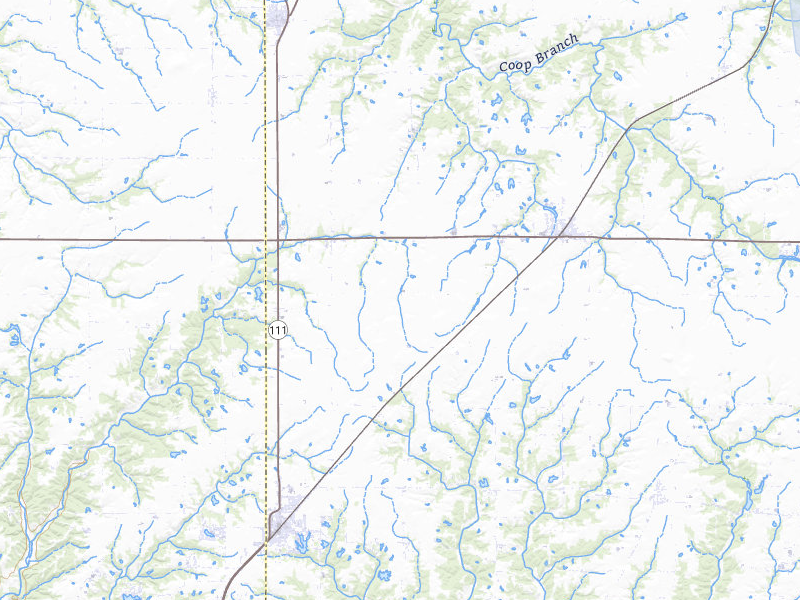 NEXRAD radar-signature map of the hail storm over Shipman, IL on Jul 10, 2026