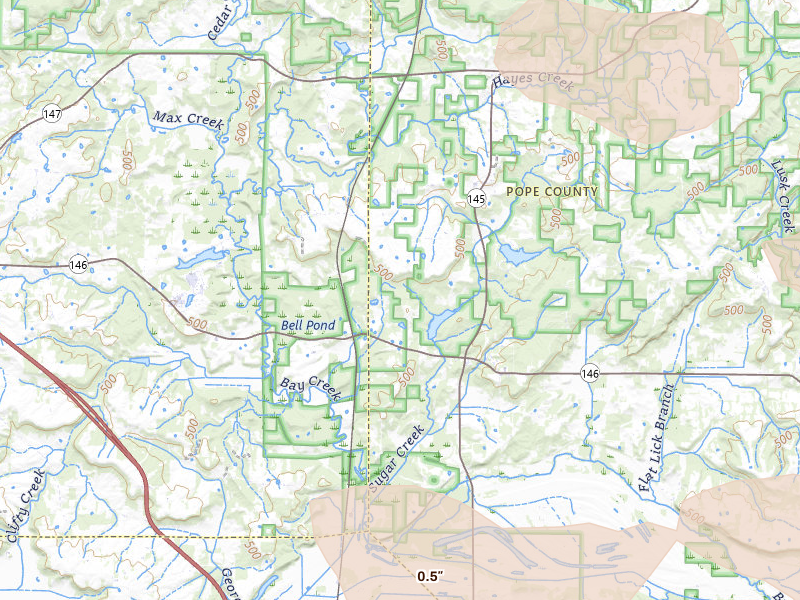 Radar-estimated hail-size map of the storm over Simpson, IL on May 31, 2026