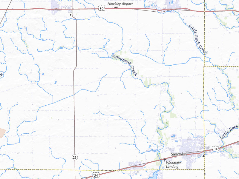 Radar-estimated hail-size map of the storm over Somonauk, IL on Mar 31, 2026