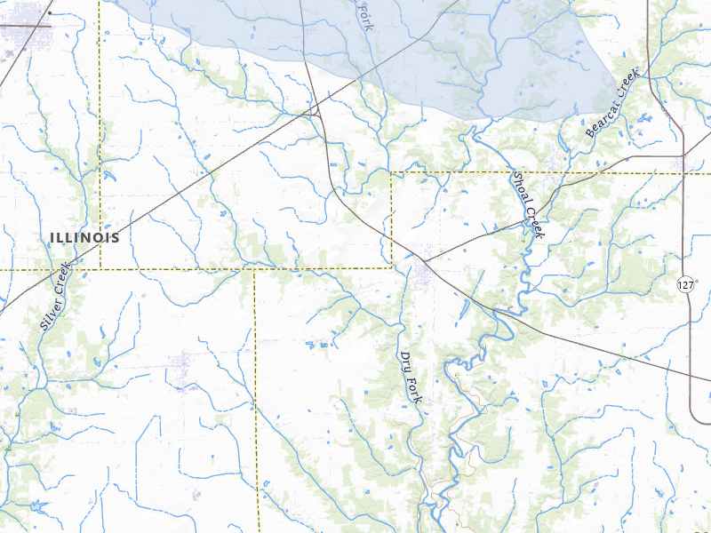 NEXRAD radar-signature map of the hail storm over Sorento, IL on Jul 10, 2026