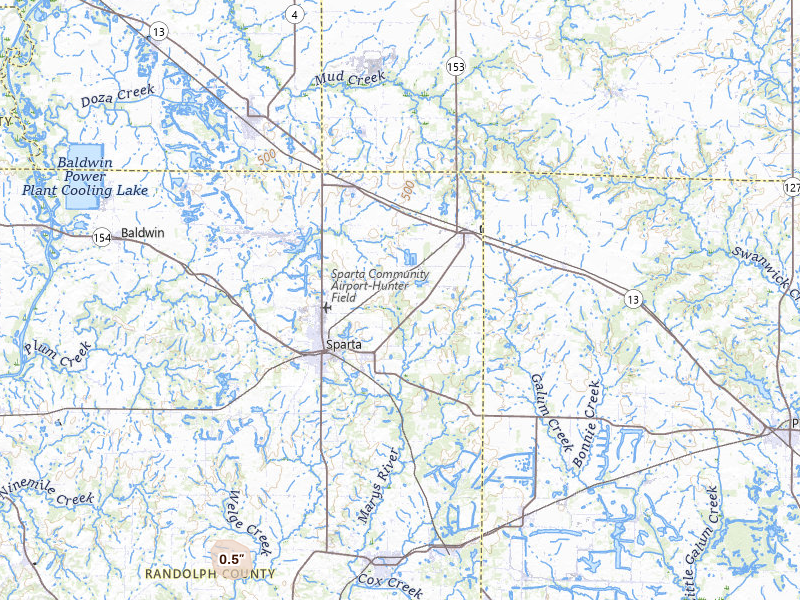 Radar-estimated hail-size map of the storm over Sparta, IL on Jul 8, 2026
