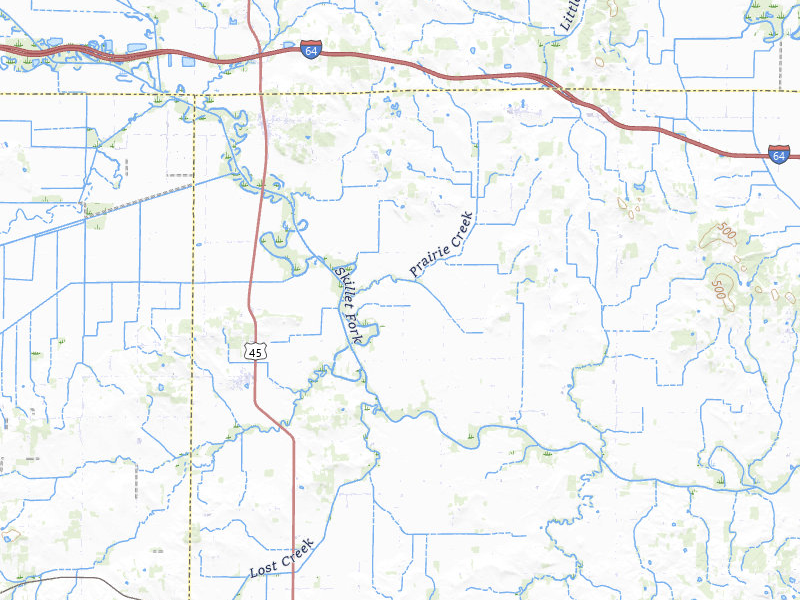Radar-estimated hail-size map of the storm over Springerton, IL on Mar 4, 2026