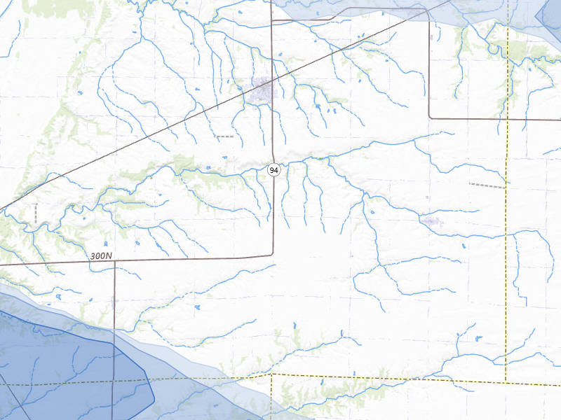 NEXRAD radar-signature map of the hail storm over Stronghurst, IL on May 4, 2026
