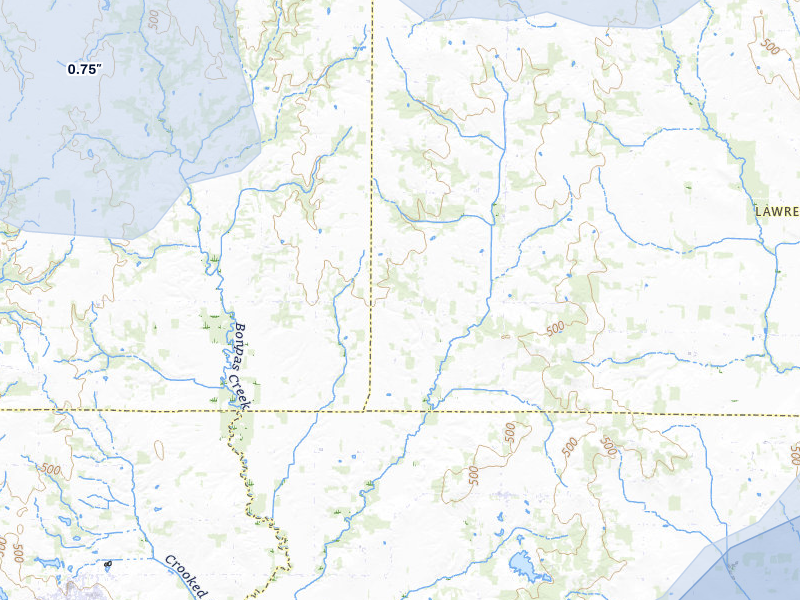 NEXRAD radar-signature map of the hail storm over Sumner, IL on May 16, 2026