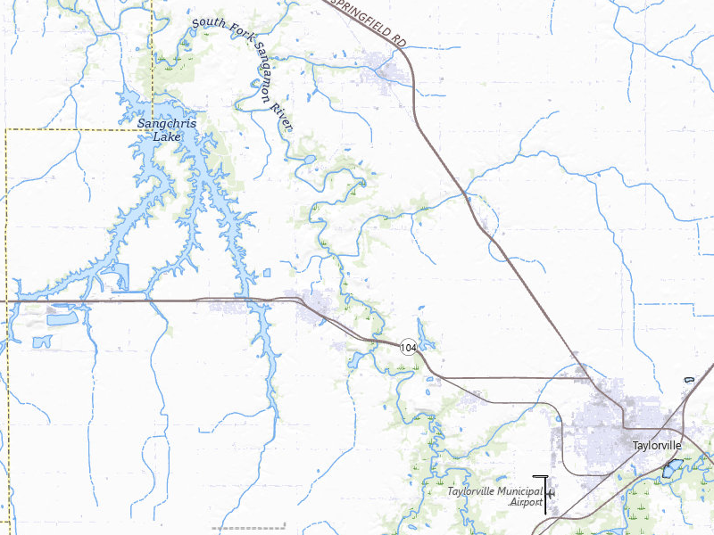 Radar-estimated hail-size map of the storm over Taylorville, IL on Apr 27, 2026