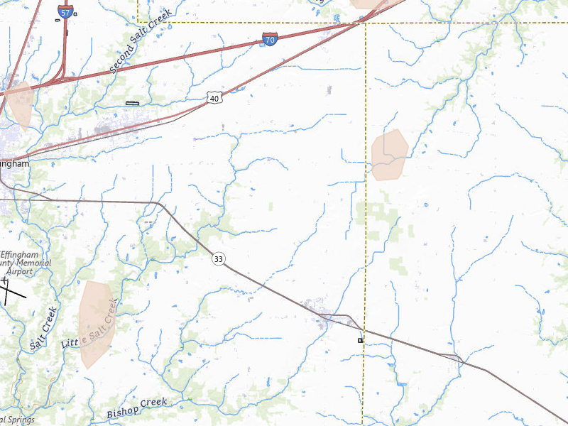 Radar-estimated hail-size map of the storm over Teutopolis, IL on Apr 27, 2026