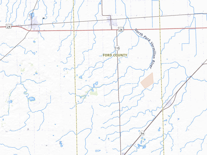 Radar-estimated hail-size map of the storm over Thawville, IL on May 4, 2026