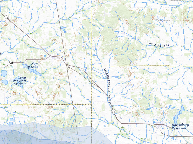 NEXRAD radar-signature map of the hail over Thompsonville, IL