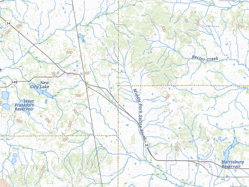 Radar-estimated hail-size map of the storm over Thompsonville, IL on Jul 10, 2026