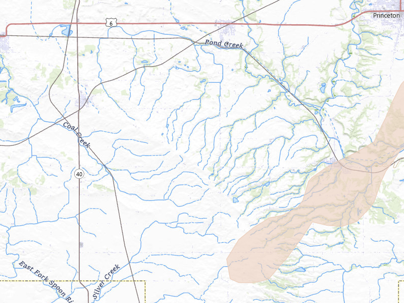 Radar-estimated hail-size map of the storm over Tiskilwa, IL on Apr 2, 2026