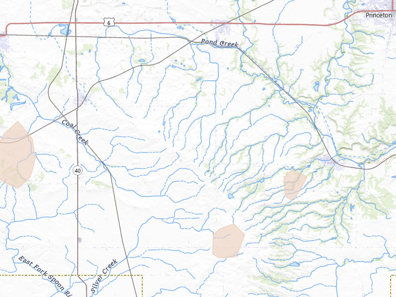 Radar-estimated hail-size map of the storm over Tiskilwa, IL on Jul 2, 2026