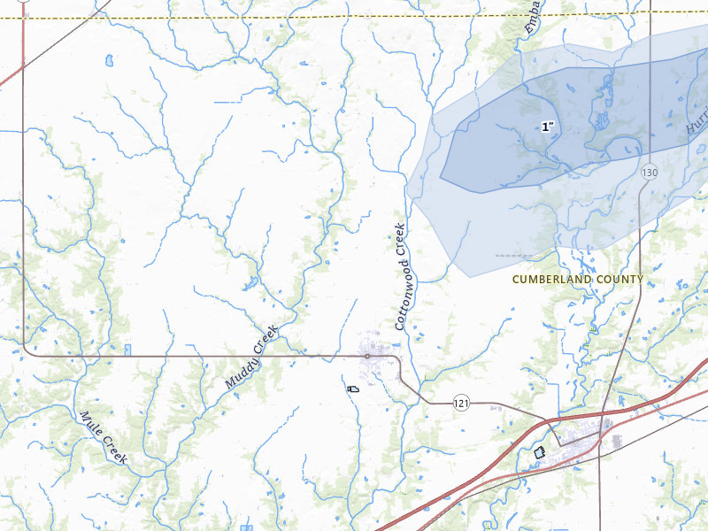NEXRAD radar-signature map of the hail storm over Toledo, IL on Jun 9, 2026