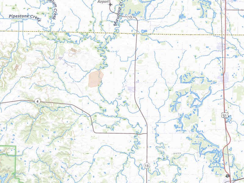 Radar-estimated hail-size map of the storm over Vergennes, IL on Jul 8, 2026