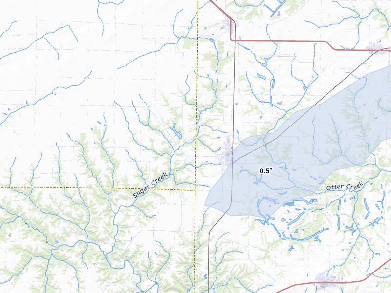 NEXRAD radar-signature map of the hail storm over Vermont, IL on Mar 15, 2026