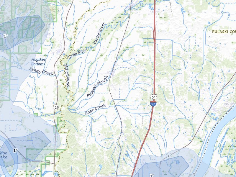 NEXRAD radar-signature map of the hail over Villa Ridge, IL