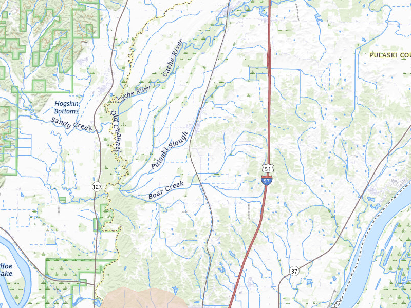 Radar-estimated hail-size map of the storm over Villa Ridge, IL on Jul 9, 2026