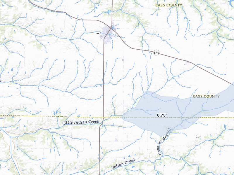 NEXRAD radar-signature map of the hail storm over Virginia, IL on Mar 3, 2026