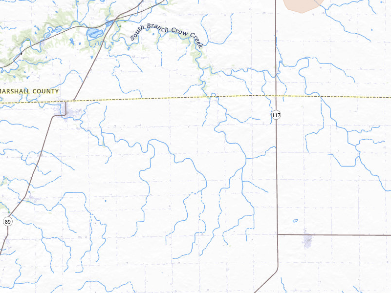 Radar-estimated hail-size map of the storm over Washburn, IL on May 4, 2026