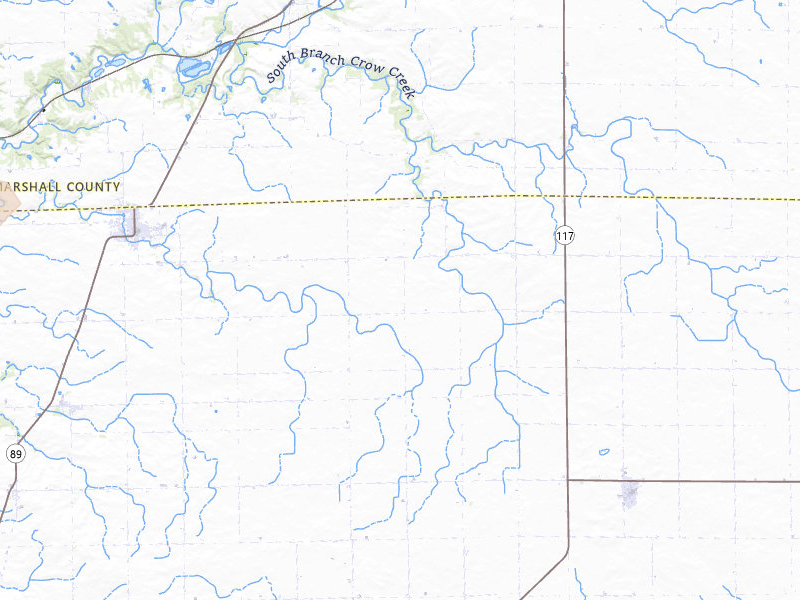Radar-estimated hail-size map of the storm over Washburn, IL on Jul 3, 2026