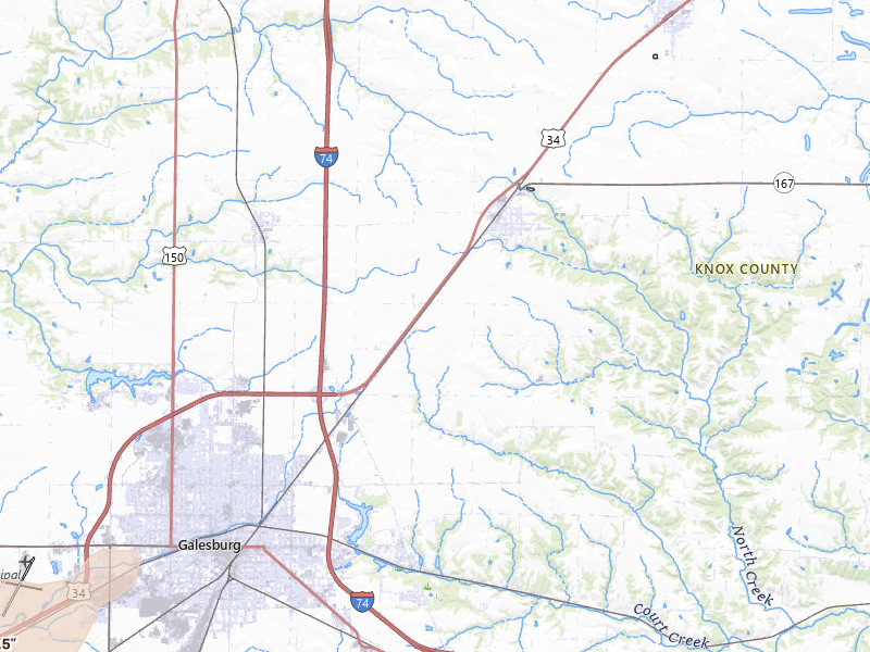 Radar-estimated hail-size map of the storm over Wataga, IL on Apr 2, 2026