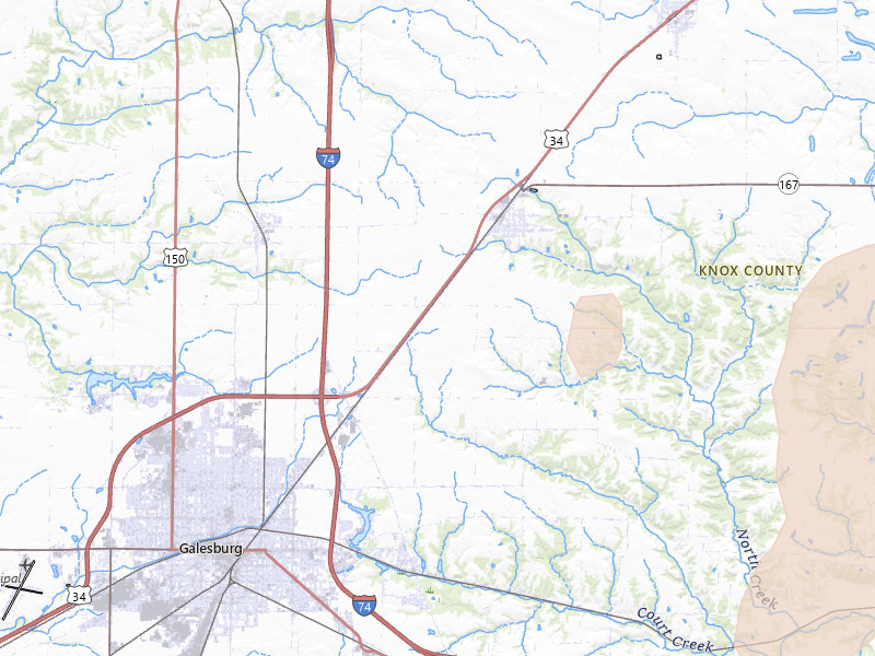 Radar-estimated hail-size map of the storm over Wataga, IL on Aug 13, 2026