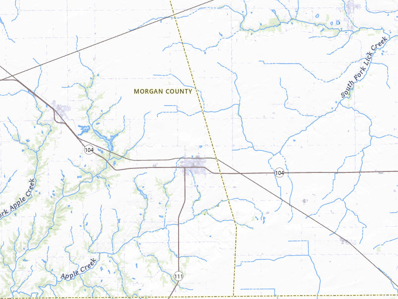 Radar-estimated hail-size map of the storm over Waverly, IL on Mar 15, 2026