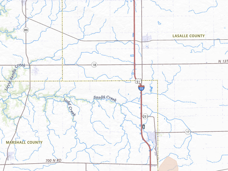 Radar-estimated hail-size map of the storm over Wenona, IL on May 15, 2026
